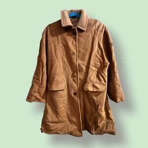 Burberry Wool Coat SZ: 31.5" / 40 cm Color: Dark Camel
